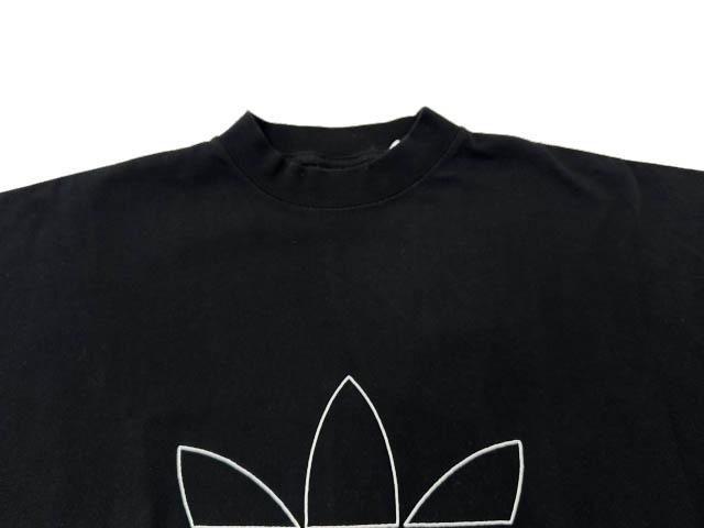 【中古】バレンシアガ BALENCIAGA ×adidas アディダス 23SS トレフォイル ロゴ刺繍 半袖Tシャツ 2黒☆AA★■260427_2