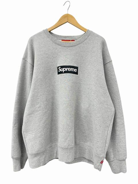 【中古】シュプリーム SUPREME 22AW Box Logo Crewneck ボックス ロゴ スウェット トレーナー L グレー☆AA★260428