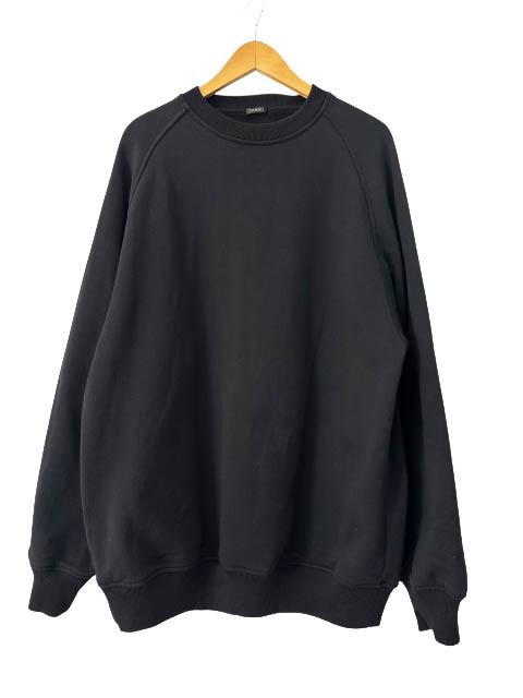 【中古】コモリ COMOLI 26SS コットン裏毛クルーネック スウェット トレーナー D01-05002 4 黒ブラック 260403 メンズ