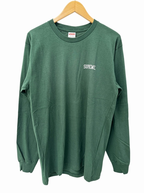 【中古】シュプリーム SUPREME 16AW Araki Orchid L/S Tee 荒木経惟 ロゴ プリント 長袖Tシャツ M 緑 グリーン