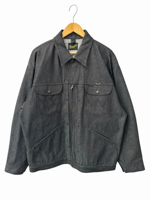 【中古】ワコマリア WACKO MARIA × Wrangler ラングラー ジップアップ デニム トラッカー ジャケット WS9313 L 黒