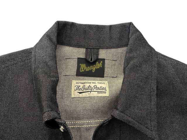 【中古】ワコマリア WACKO MARIA × Wrangler ラングラー ジップアップ デニム トラッカー ジャケット WS9313 L 黒_2