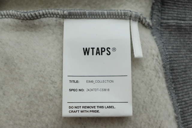 【中古】ダブルタップス WTAPS 24AW ACADEMY SWEATER アカデミー スウェット トレーナー 242ATDT-CSM18 04 灰 260423_6