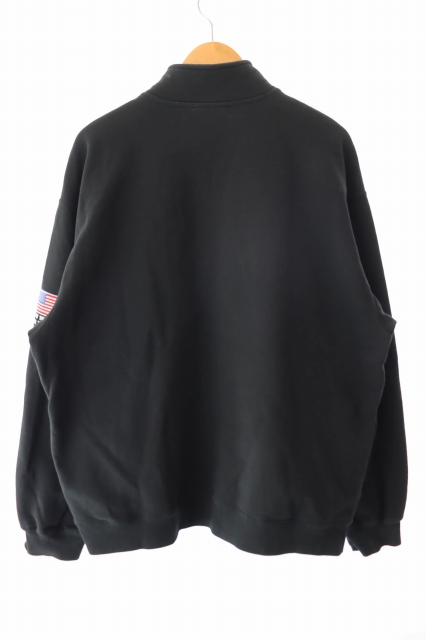 【中古】シュプリーム SUPREME 26SS ショップ フラッグ ハーフ ジップ スウェット プルオーバー XL 黒 ブラック_1
