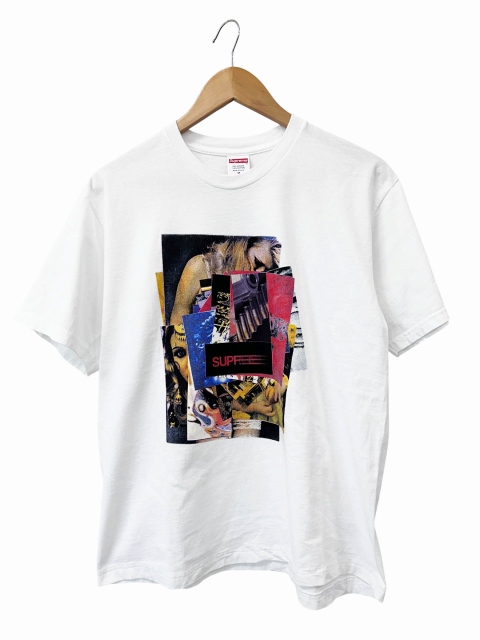 【中古】シュプリーム SUPREME 21AW Stack Tee プリント 半袖 Ｔシャツ M 白 ホワイト ☆AA★260518 メンズ