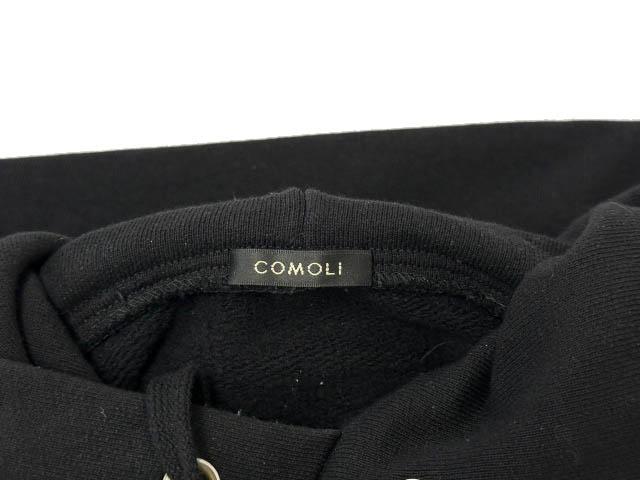 【中古】コモリ COMOLI 25AW コットン裏毛パーカ プルオーバー フーディ C03-05017 3 黒ブラック 260420 メンズ_6