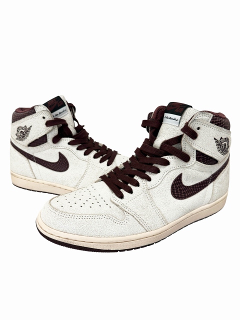【中古】ナイキ NIKE ×A MA MANIERE アママニエール AIR JORDAN 1 RETRO HIGH OG SP Sail DO7097-100 28▲■260423
