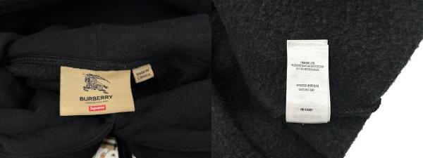 【中古】シュプリーム SUPREME × バーバリー 22SS Box Logo Hooded Sweatshirt ボックス ロゴ パーカー XXL黒 260616_8