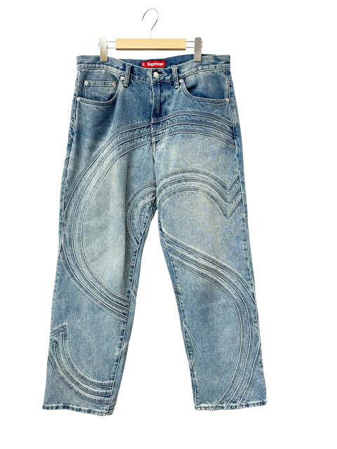 【中古】シュプリーム SUPREME 24SS S Logo Loose Fit Jean Sロゴ ルーズ フィット ジーンズ デニム 32 青 260520