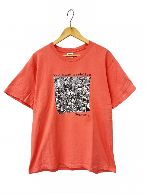 【中古】シュプリーム SUPREME 22SS Too Many Assholes Tee プリント 半袖 Ｔシャツ M ピンク 260520 メンズ