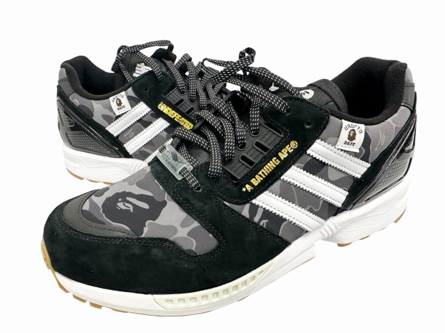 【中古】アディダス adidas ×アベイシングエイプ ×アンディフィーテッド ZX8000 Black FY8852 27 260423