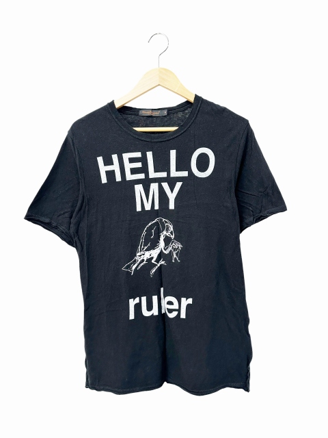 【中古】アンダーカバー UNDERCOVER BUT BEAUTIFUL期 HELLO MY ruler Tee プリント Tシャツ 半袖 M 黒 260429 メンズ