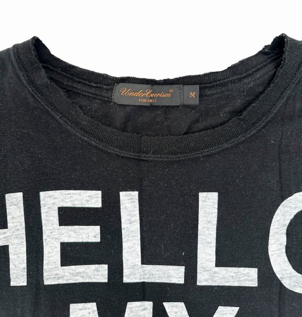 【中古】アンダーカバー UNDERCOVER BUT BEAUTIFUL期 HELLO MY ruler Tee プリント Tシャツ 半袖 M 黒 260429 メンズ_2