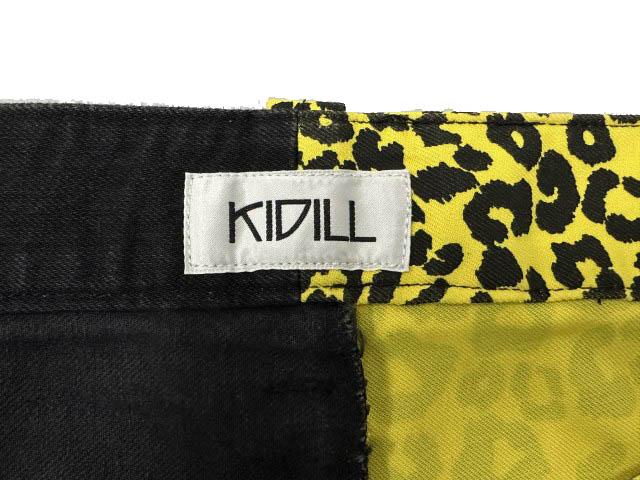 【中古】キディル KIDILL 20SS SEPARATE BONDAGE PANTS レオパード切替 セパレート ボンテージ デニム KL428●260504_8