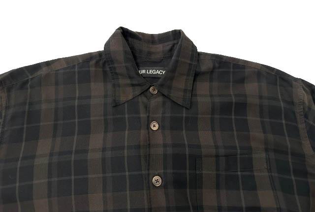 【中古】アワーレガシー OUR LEGACY 25SS BORROWED SHIRT チェック柄 ボローテッド 長袖シャツ M2252OB 46 260429_2