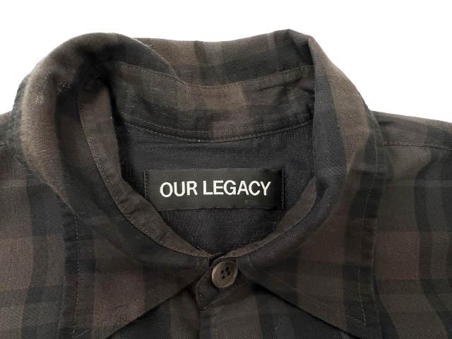 【中古】アワーレガシー OUR LEGACY 25SS BORROWED SHIRT チェック柄 ボローテッド 長袖シャツ M2252OB 46 260429_4