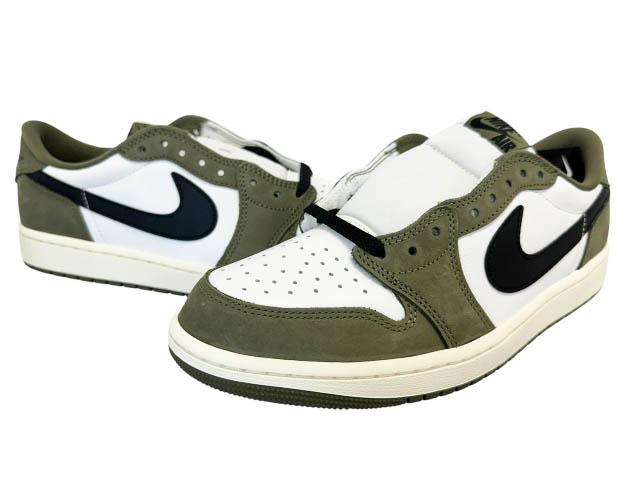 【中古】ナイキ NIKE AIR JORDAN 1 LOW OG エア ジョーダン 1 ロー ミディアム オリーブ HQ6998-200 27▲■260506