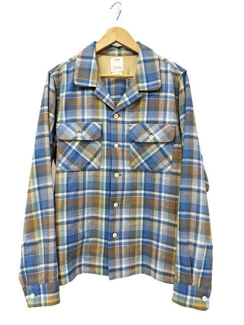 【中古】ビズビム VISVIM 22AW BOOMER SHIRT CHECK L/S チェック柄 長袖 ブーマー シャツ 0122205011010 2青 260509