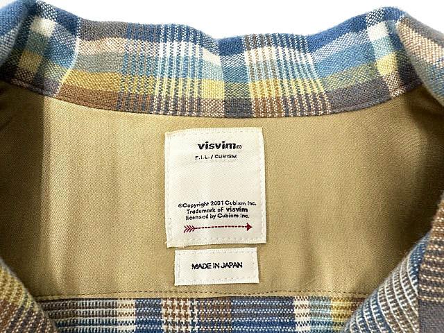 【中古】ビズビム VISVIM 22AW BOOMER SHIRT CHECK L/S チェック柄 長袖 ブーマー シャツ 0122205011010 2青 260509_4