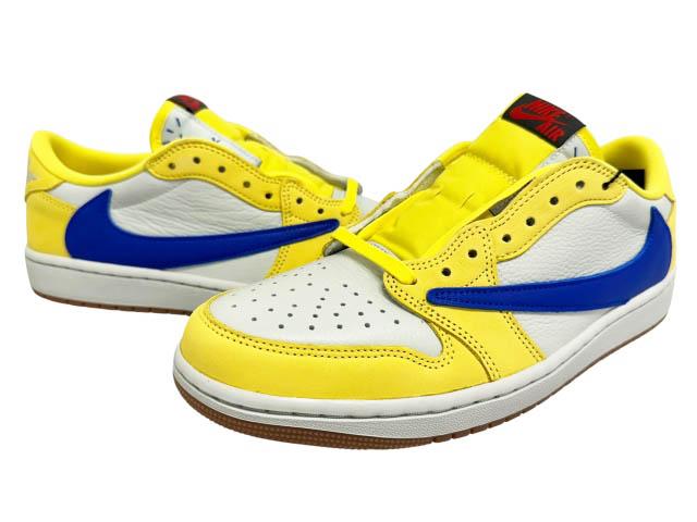 【中古】ナイキ NIKE × トラヴィス スコット WMNS AIR JORDAN 1 LOW CANARY エア ジョーダン 1 DZ4137-700▲■260526