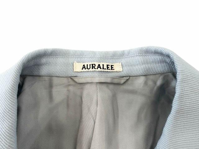 【中古】オーラリー AURALEE 20SS ウール キッドモヘア カルゼ ダブル テーラード ジャケット 3 ライトブルー 260510_5