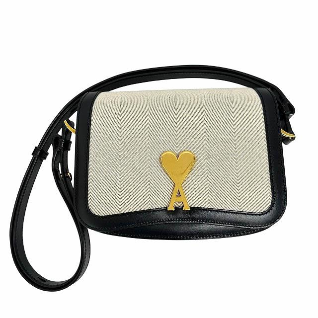 【中古】アミ アレクサンドル マテュッシ ami alexandre mattiussi ハート ロゴ ショルダー バッグ ☆AA★▲■260613