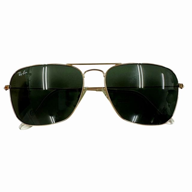 【中古】レイバン RAY BAN CARAVAN キャラバン メタルフレーム サングラス RB3136 50□15 ゴールド●▲■