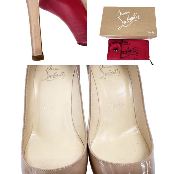【中古】クリスチャンルブタン Christian louboutin NO MATTER 85 PATENT CALF パテント パンプス 36.5●■260517_8