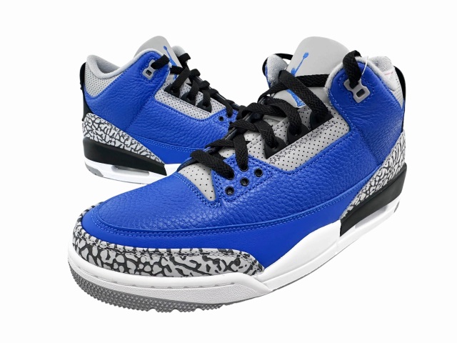 【中古】ナイキ NIKE AIR JORDAN 3 RETRO エアジョーダン3 バーシティ ロイヤル CT8532-400 27 ブルー ▲■260518