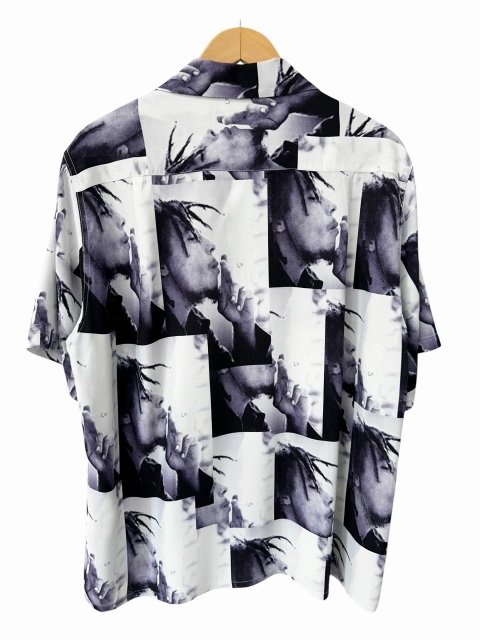 【中古】ワコマリア WACKO MARIA BOB MARLEY HAWAIIAN SHIRT S/S ボブ マーリー ハワイアン 半袖シャツ M グレー_1