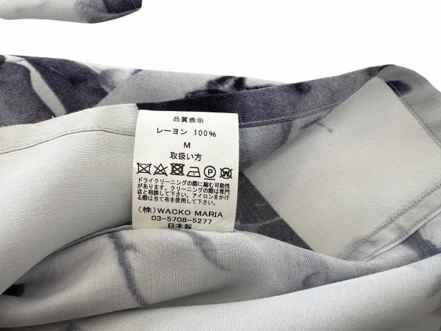 【中古】ワコマリア WACKO MARIA BOB MARLEY HAWAIIAN SHIRT S/S ボブ マーリー ハワイアン 半袖シャツ M グレー_3