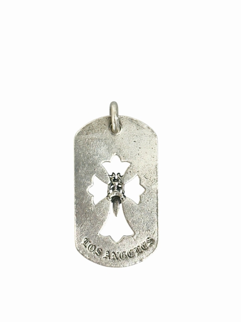 【中古】クロムハーツ CHROME HEARTS D TAG LRG CROSS DAGG LOS ANGELS ラージ ドッグタグ ☆AA★▲260605