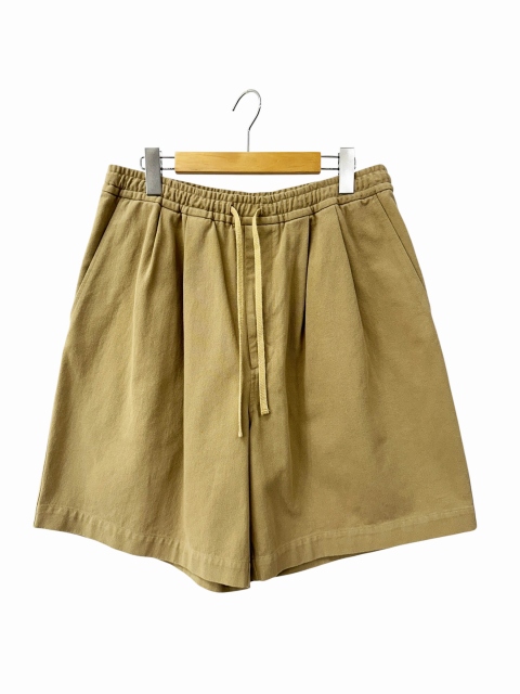 【中古】awasa アワサ 26SS hard twist cotton twill wide easy shorts aws5-pt009 2 ベージュ ■260607 メンズ