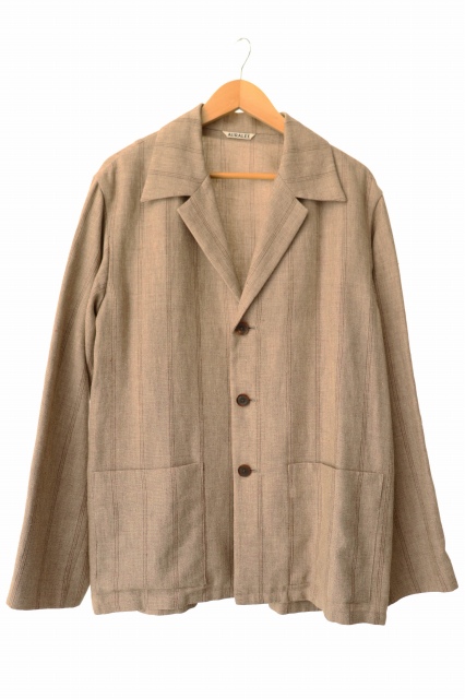 【中古】オーラリー AURALEE 19SS SHARK SKIN SHIRTS JACKET シャークスキン シャツ ジャケット A9SB02LW 4 260607