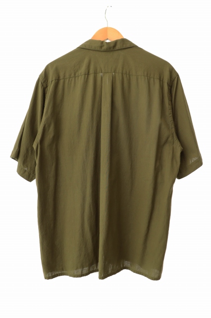 【中古】コモリ COMOLI 21SS ベタシャン オープンカラー 半袖 シャツ 2 オリーブ 260607 メンズ_1