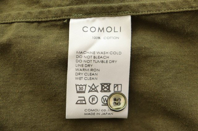 【中古】コモリ COMOLI 21SS ベタシャン オープンカラー 半袖 シャツ 2 オリーブ 260607 メンズ_6