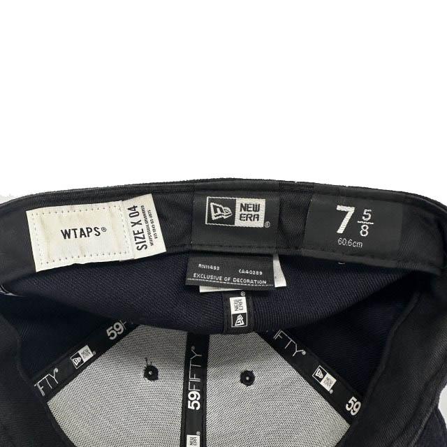 【中古】ダブルタップス WTAPS ×NEWERA ニューエラ 59FIFTY LOW PROFILE CAP POLY TWILL ロゴ刺繍キャップ 黒 260612_7