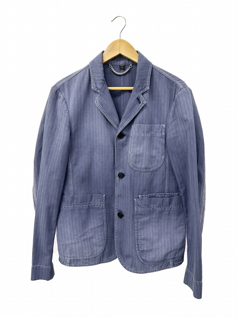 【中古】バーバリー ロンドン BURBERRY LONDON フレンチワーク ジャケット 44 紺 ネイビー ●260614 メンズ