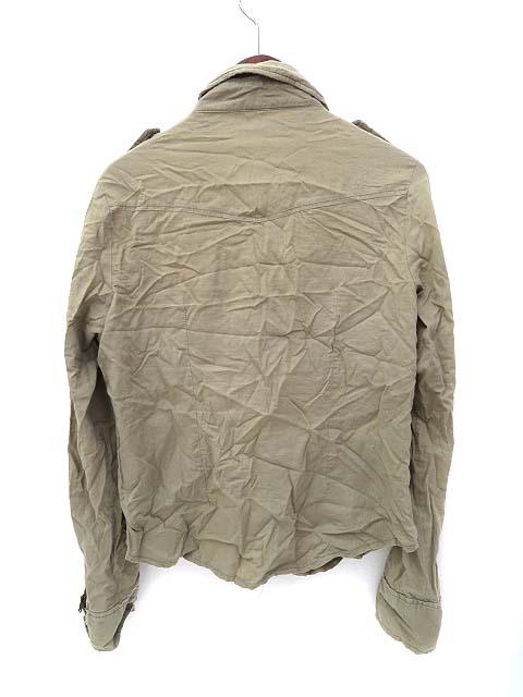 中古 ジュピー Jupy シャツ ジャケット M カーキ コットン スナップ ボタン 無地 シンプル レディースの通販はau Pay マーケット ブランド古着のベクトル