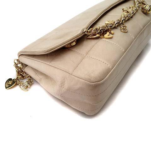 中古 シャネル Chanel チョコバー ショルダー バッグ チェーン ココマーク ロゴ チャーム レザー ラムスキン ベージュ レディースの通販はau Pay マーケット ブランド古着のベクトル