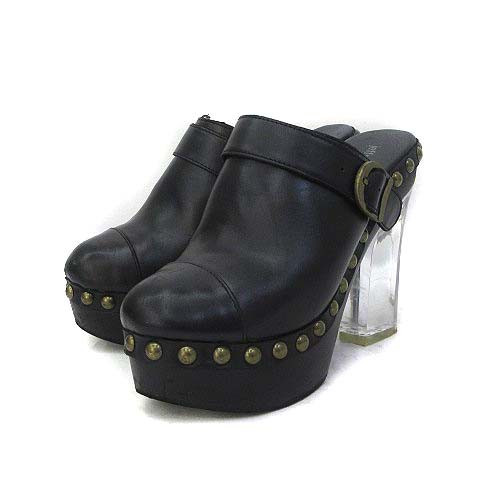 中古 ジェフリーキャンベル Jeffrey Campbell サボ サンダル 35 22 5cm ブラック クリア ヒール 太ヒール レディースの通販はau Pay マーケット ブランド古着のベクトル