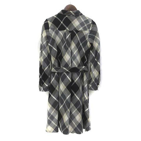 中古 バーバリーブルーレーベル シャツ ワンピース 36 S ベージュ ブラック ウール 長袖 チェック柄 ホース 刺繍 美品 レディースの通販はau Pay マーケット ブランド古着のベクトル