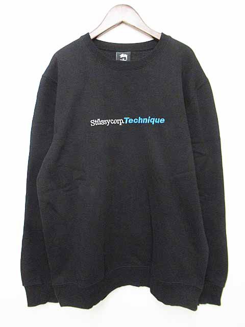 中古 ステューシー Stussy Technique App Crew フロント ロゴ 長袖