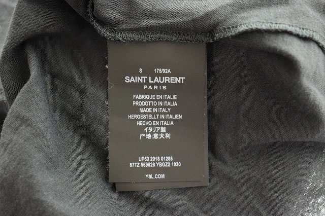 中古】サンローラン パリ SAINT LAURENT PARIS 18SS ロゴ プリント