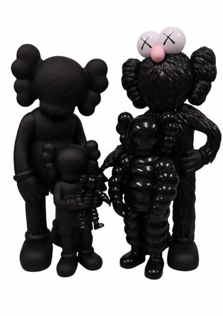 中古】カウズ KAWS 2021 MEDICOM TOY KAWS FAMILY Black メディコム ...