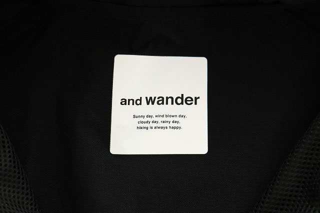 アンドワンダー and wander 22SS トレックショーツ ブラック 4