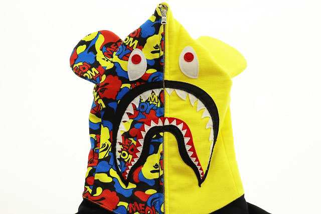 【中古】アベイシングエイプ A BATHING APE MEDICOM TOY BE@RBRICK SHARK FULL ZIP HOODIE  CAMO パーカー L 221215｜au PAY マーケット