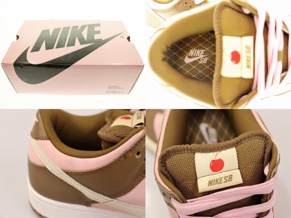 【中古】ナイキ NIKE DUNK LOW PRO SB STUSSY CHERRY 28.5cm 304292-671 ダンク チェリー ステューシー ▲■230314