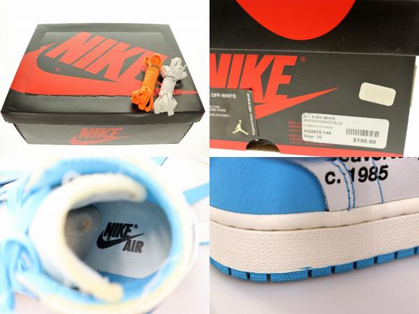 【中古】ナイキ NIKE AIR JORDAN 1 × OFF-WHITE NRG UNC 2018 28cm AQ0818-148 エア ジョーダン ☆AA★▲■230606_8