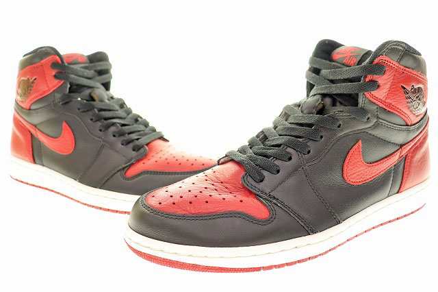 中古】ナイキ NIKE AIR JORDAN 1 RETRO HIGH OG BANNED 2016 28cm BRED ...